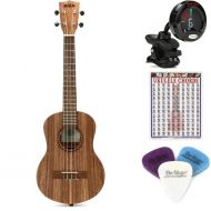 Kala Teak Tenor Ukulele Natural Essentials Bundle