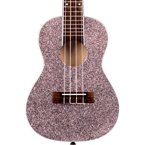  Kala Sparkle Concert Ukulele Essentials Bundle - Pink Champagne