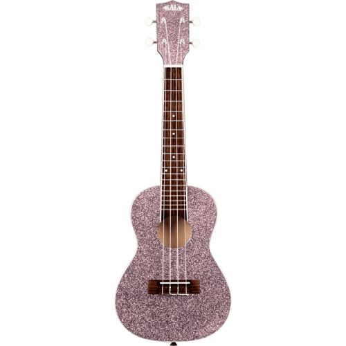  Kala Sparkle Concert Ukulele Essentials Bundle - Pink Champagne