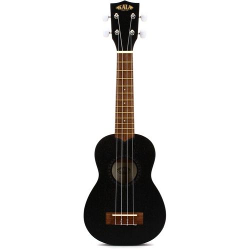  Kala KA-15S Mahogany Soprano Ukulele Essentials Bundle - Black Satin