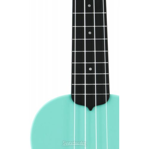  Kala Waterman Beach Collection Soprano Ukulele - Glow in The Dark Aqua Mist