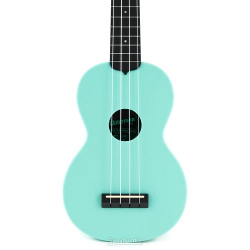  Kala Waterman Beach Collection Soprano Ukulele - Glow in The Dark Aqua Mist