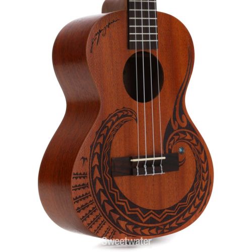  Kala Voyage Collection Courage Tenor Ukulele - Natural with Maori Design