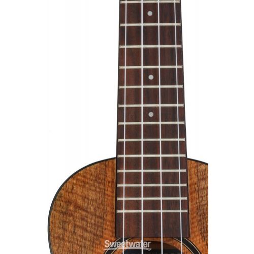  Kala Curly Mango Soprano Long Neck Ukulele - Natural Satin