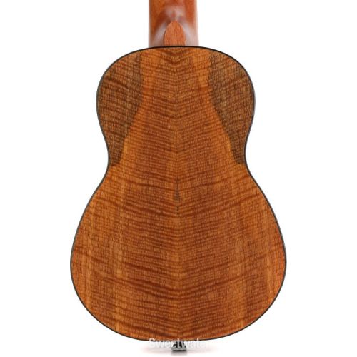  Kala Curly Mango Soprano Long Neck Ukulele - Natural Satin