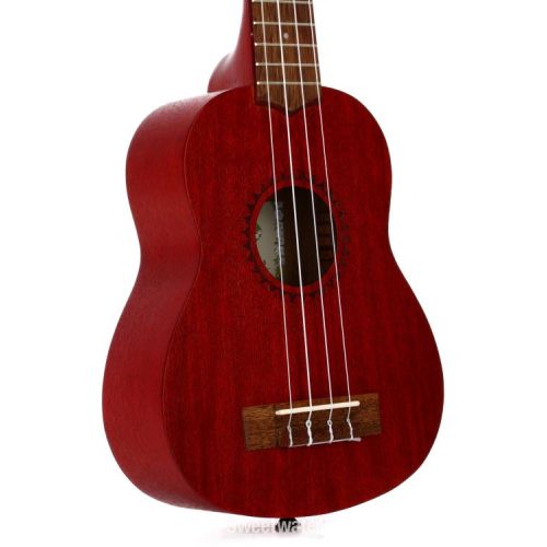  Kala Meranti Watercolor Soprano Ukelele - Adobe Red