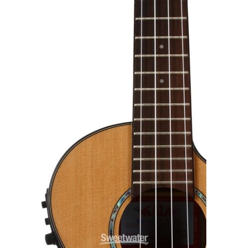  Kala Solid Cedar Top Acacia Tenor Acoustic-electric Ukulele with Cutaway - Natural