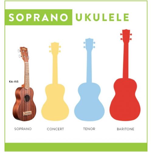  Official Kala Learn to Play Ukulele Soprano Starter Kit, Satin Mahogany  Includes online lessons, tuner app, and booklet (KALA-LTP-S)