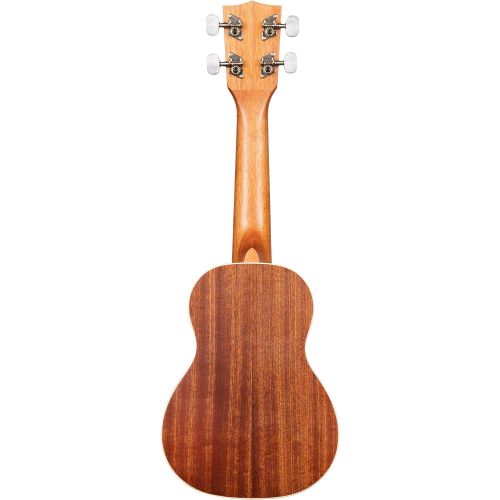  Kala Satin Mahogany Soprano Ukulele with White Binding (KA-S),Brown