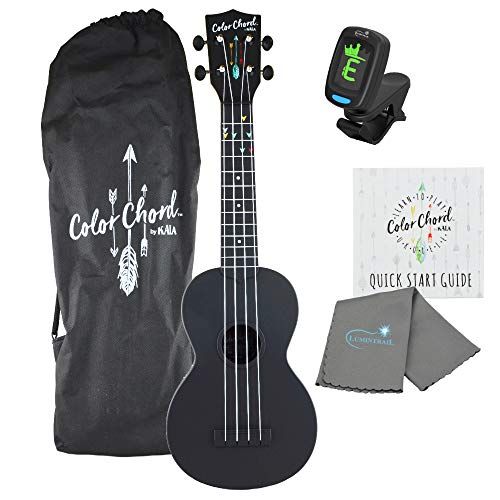  Kala Learn To Play Color Chord Ukulele for Beginners KALA-LTP-SCC Bundle includes Tote Bag, Online Lessons, Kala Tuner and Lumintrail Polishing Cloth