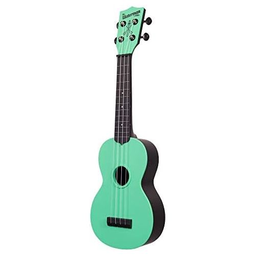  Kala Sea Foam Green Matte Soprano Waterman Ukulele KA-SWB-GN Bundle with a Kala Tuner and Lumintrail Cleaning Cloth