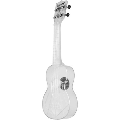  Kala Transparent Ice Soprano Waterman Ukulele KA-SWT Bundle with a Kala Tuner and Lumintrail Cleaning Cloth