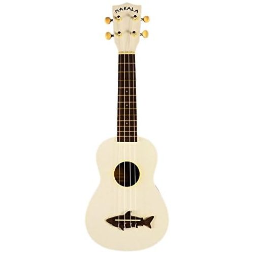  Kala MK-SS-WHT Makala Shark Soprano Ukulele - Great White Bundle with Gig Bag, Tuner, Austin Bazaar Instructional DVD, and Polishing Cloth