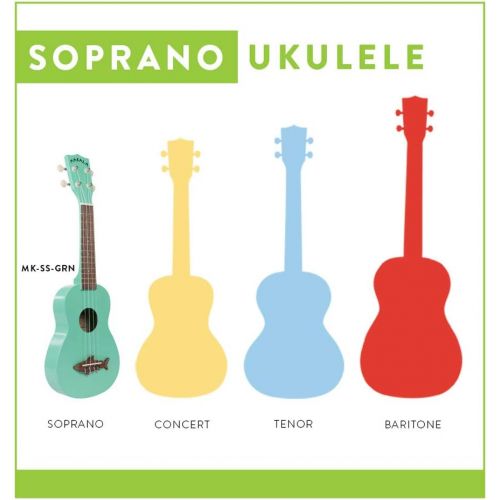  [아마존베스트]Makala Surf Green Shark Soprano Ukulele by Kala (MK-SS/GRN)