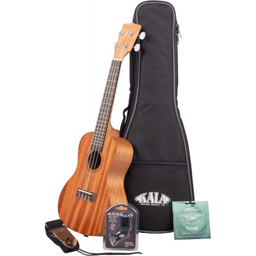  [아마존베스트]Kala KA-15C Satin Mahogany Concert Ukulele with Bag, Strap, Strings and Tuner