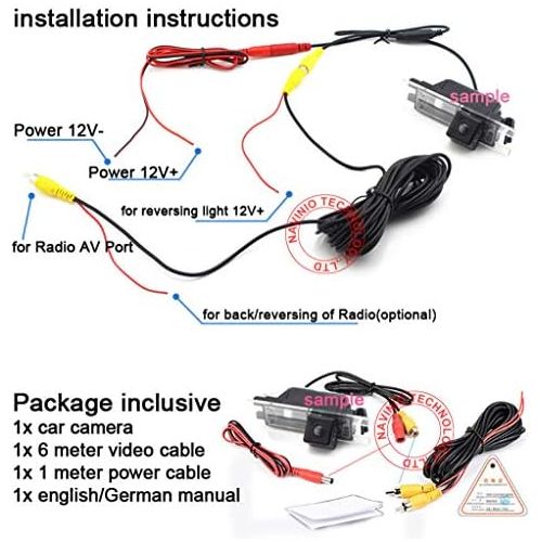  Kalakus License Plate Rear View Camera Night Vision Rear View Camera Reverse System for Honda Accord Civic EK/FD Odyssey Acura TSX Pilot