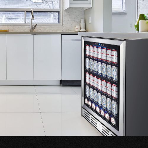 [아마존베스트]Kalamera 24 Beverage Refrigerator 154 Can Built-in or Freestanding Single Zone Touch Control.