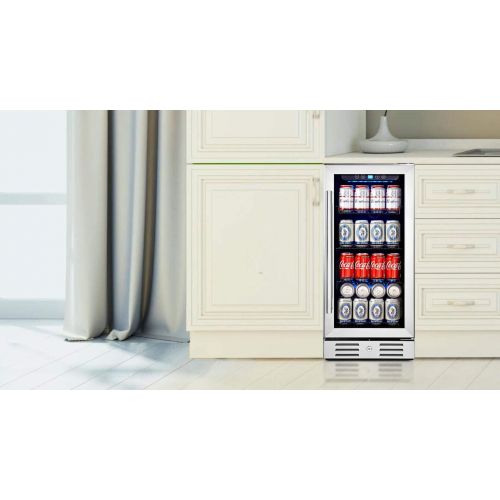  Kalamera 15” Beverage cooler 96 can built-in Single Zone Touch Control