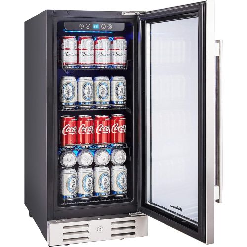  Kalamera 15” Beverage cooler 96 can built-in Single Zone Touch Control