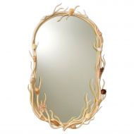 Kalco 6070CR Atlantis Wall Mirror, Coral Finish with Shell Accents