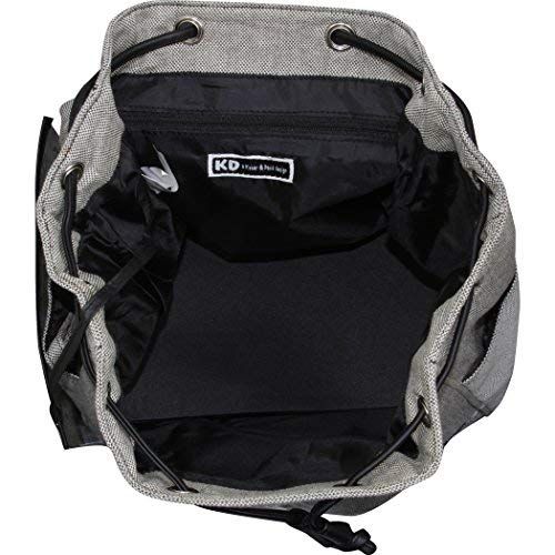  Classic Fashion Diaper Bag: KD by Kalencom Diaper Backpack with Padded Changing Pad and Matching Accessories Case (Heather Gray)