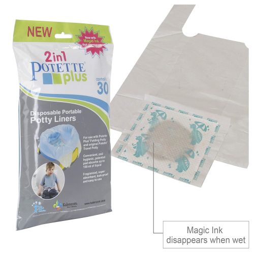  [아마존베스트]Kalencom Potette Plus Potty Seat Liners with Magic Disappearing Ink, 30 Count