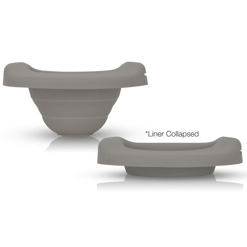  [아마존베스트]Kalencom Potette Plus Collapsible Reusable Liner for Home Use with The 2-in-1 Potette Plus Potty (Sold Separately) (Gray)