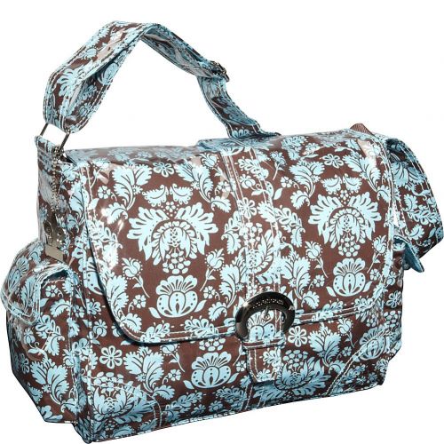  [아마존베스트]Kalencom Laminated Buckle Bag, Toile Chocolate/Blue