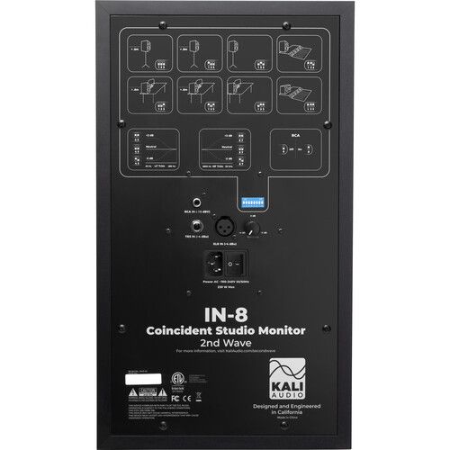  Kali Audio IN-8 V2 3-Way Coincident Studio Monitor (Black, Single)