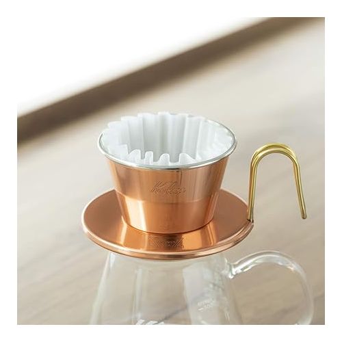  Kalita Wave Paper Coffee Filters I Larger Size 185 I 100 Count I Specially Pour Over Dripper I Made in Japan, Large, White