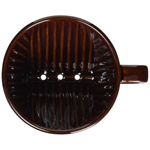  Kalita Ceramic Coffee Dripper (Brown) for 2-4 Cups