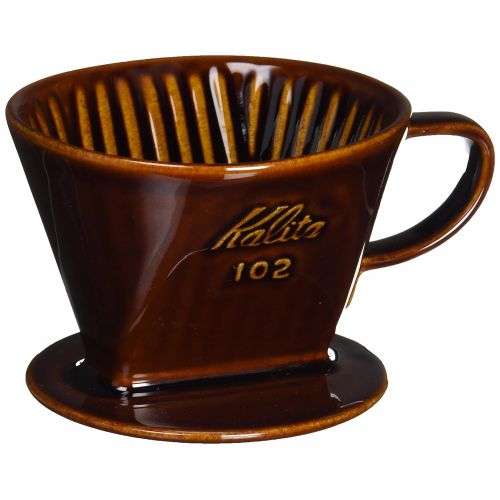  Kalita Ceramic Coffee Dripper (Brown) for 2-4 Cups