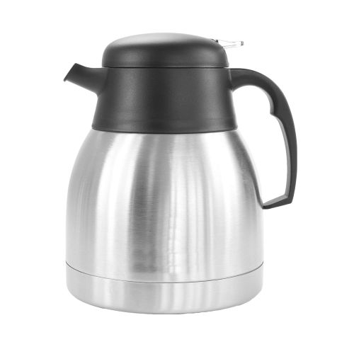  Kaliwaro Kaffeekanne Isolierkanne Thermoskanne Teekanne aus Edelstahl Doppelwandig fuer Kaffee oder Tee in 1L 1,5L und 2L (1L)