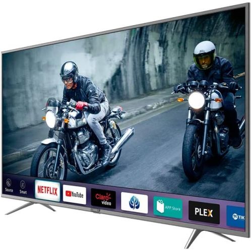  Kalley 55-inch K-LED55UHDSFBT Smart TV 4K Ultra HD LED Screen with Bluetooth, Remote Control with Access to Netflix, YouTube + Wall Mount and Cable Concealer (Included)