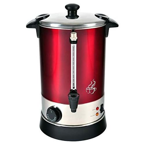  Efbe-Schott Team Kalorik Heissgetrankeautomat fuer Kaffee, Tee und Gluehwein, 6,8 l Fassungsvermoegen, 950 W, Metall/Edelstahl/Kunststoff, Rot/Silber, TKG GW 900