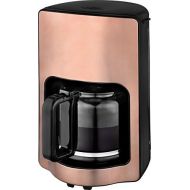 Team Kalorik Filter-Kaffeemaschine mit 1,8 l Fassungsvermoegen, Glaskanne, Fuer bis zu 15 Tassen, 1000 W, Kupfer, TKG CM 1220 K