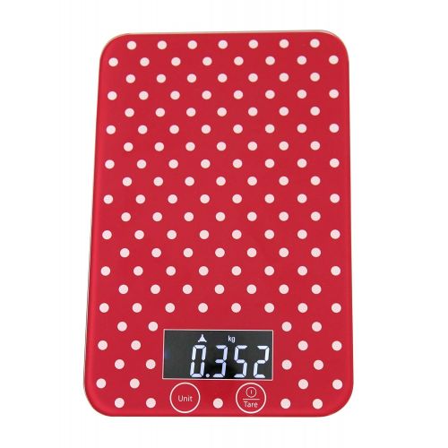  Kalorik Efbe-Schott Retro Kitchen Scales 5kg/Maximum Load Capacity, Red/White Polka Dots