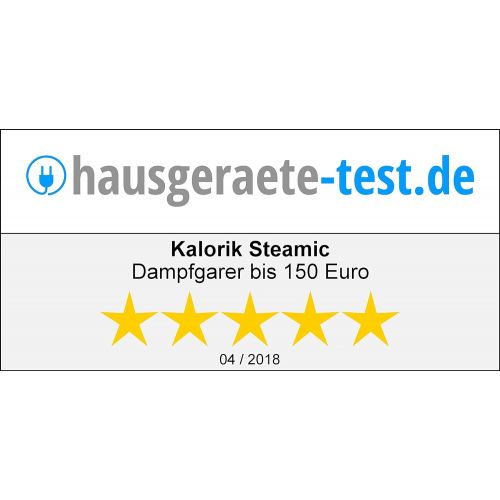  Team Kalorik elektrischer 4,5 l Keramik-Dampfgarer, 700 W, BPA-frei, Weiss/Silber, TKG DG 1002