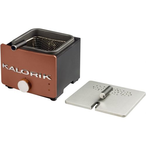  Team Kalorik TKG FT 22 FO AZ 2 in 1 Design-Fondue und Fritteuse, Metall, Kunststoff, Antihaftbeschichtung, 1.3 liters, Aztec