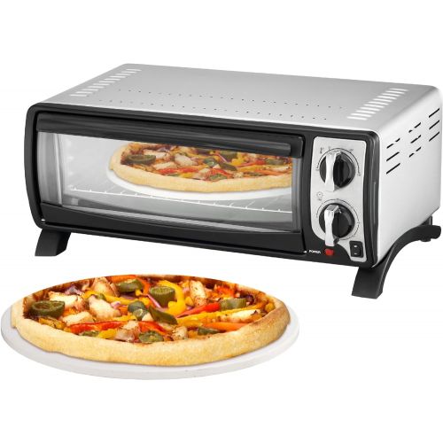  Team Kalorik TKG MBO 1000 Pizza-Ofen, Metall, Rot