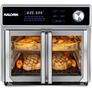 Kalorik MAXX AFO 47631 SS AS SEEN ON TV Air Fryer Oven Grill (26 Qt) Digital Smokeless Indoor Grill and Air Fryer Oven Combo with 11 Accessories, Authentic BBQ, Rotisserie, and Mo