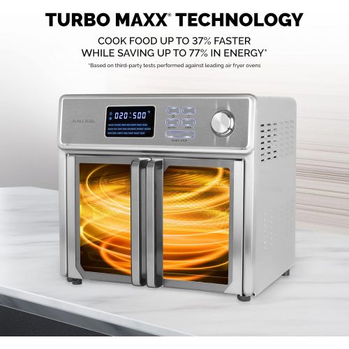  [아마존베스트]Kalorik 26 QT Digital Maxx Air Fryer Oven with 9 Accessories, Roaster, Broiler, Rotisserie, Dehydrator, Oven, Toaster, Pizza Oven and Warmer. Includes Cookbook. Sears up to 500F.