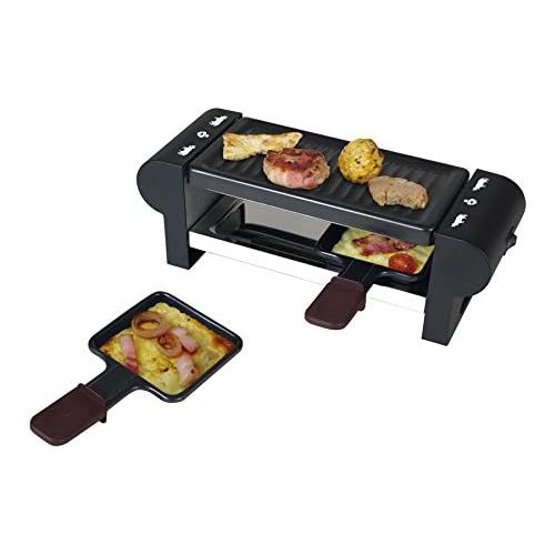  [아마존베스트]Kalorik TKG RAC 1007CS 2Person Raclette Grill, 350W, Black/Aubergine