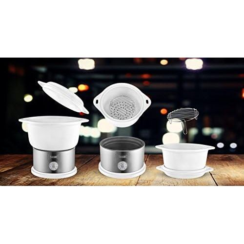  Kalorik Ceramic Steamer with BPA free Bowl 4.5?Litres | Timer | One Touch Operation