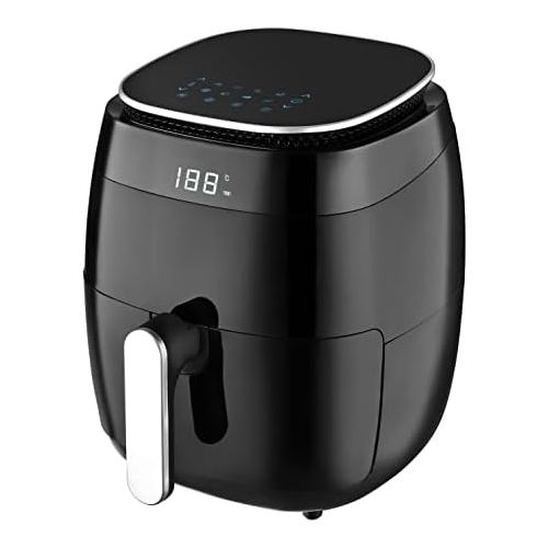  Kalorik TKG FTL 1008 Digital Hot Air Fryer with 4.5 L Capacity, for Gentle Frying, Soft Touch Operation, 8 Automatic Programmes, 30 Minute Timer, 1500 Watt, Black