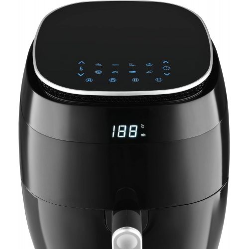 Kalorik TKG FTL 1008 Digital Hot Air Fryer with 4.5 L Capacity, for Gentle Frying, Soft Touch Operation, 8 Automatic Programmes, 30 Minute Timer, 1500 Watt, Black