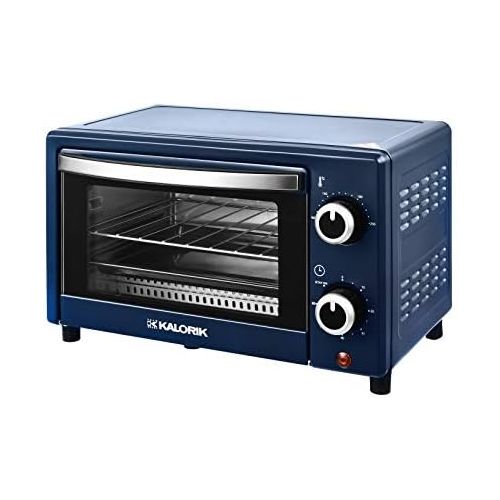  [아마존베스트]Team Kalorik TKG OT 2025 BU 9 Litre Mini Oven with Baking Tray, Grill and Crumb Drawer (0-230°C), 900, 9 Litres, Metallic Blue