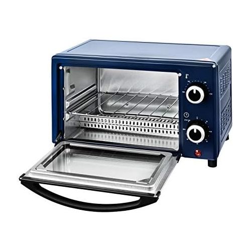  [아마존베스트]Team Kalorik TKG OT 2025 BU 9 Litre Mini Oven with Baking Tray, Grill and Crumb Drawer (0-230°C), 900, 9 Litres, Metallic Blue