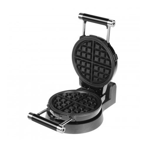  Kalorik Rotary Belgian Waffle Maker, WM 41684 SS, Patented Hinge and Removable Tray, Breakfast Treat Professional Waffle Maker, Stainless SteelBlack