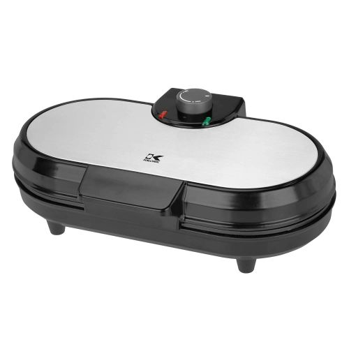  Kalorik Non-Stick Black Stainless Steel Double Belgian Waffle Maker - Black